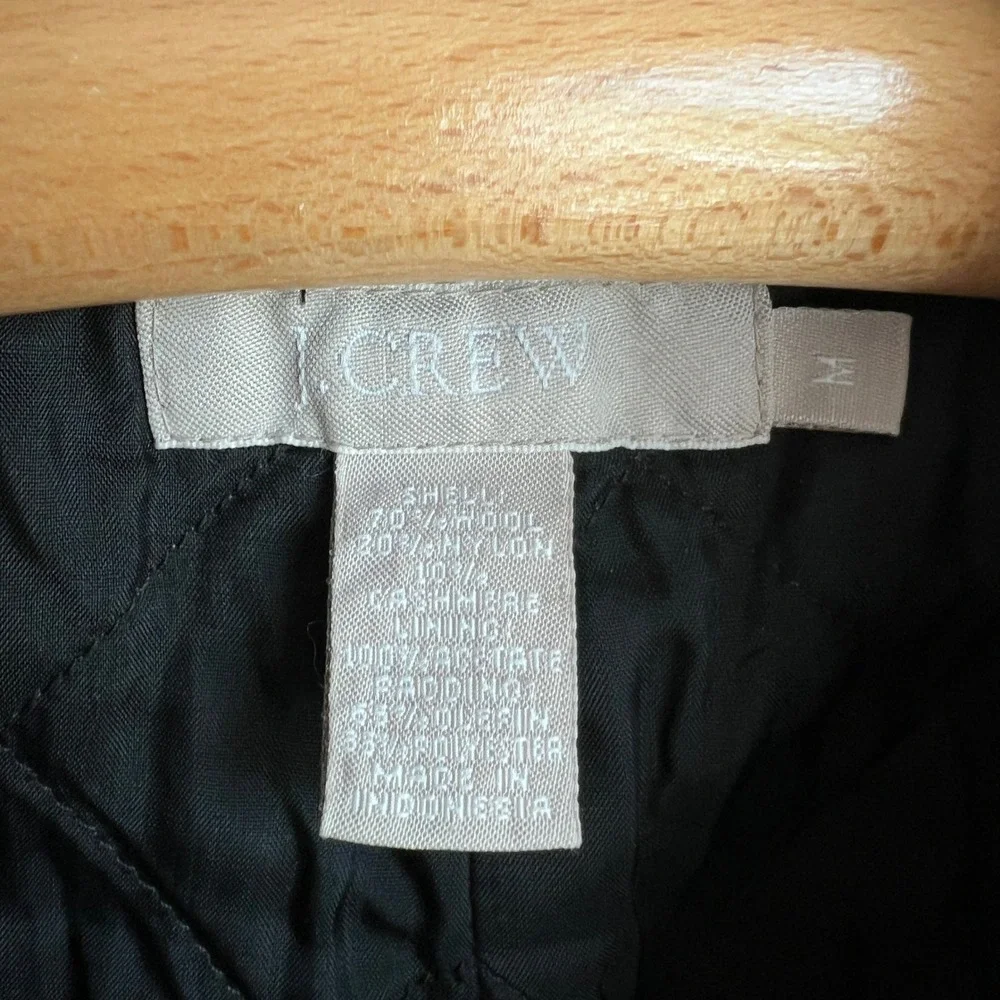 J. Crew Pea Coat Medium Mens Black Wool Cashmere Blend Double Breasted Jacket
